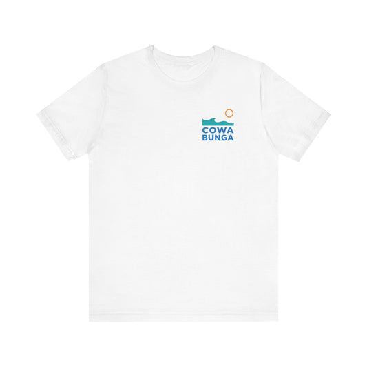 COWABUNGA Wave Lover Unisex Jersey Short Sleeve Tee – Perfect for Surf Lovers & Chill Vibes