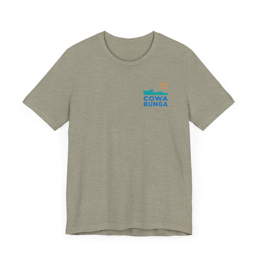 COWABUNGA Wave Lover Unisex Jersey Short Sleeve Tee – Perfect for Surf Lovers & Chill Vibes